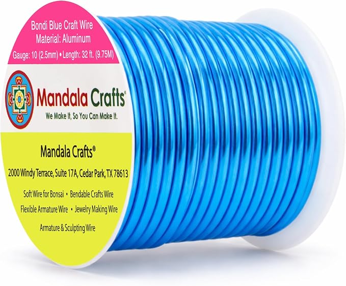 Mandala Crafts 10 Gauge Anodized Aluminum Craft Wire by MandalaCrafts