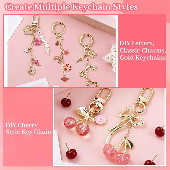 Wurosi 680 Pcs Keychain Making Kits, 78.74 Inch Chains, Key Chain Hooks - Image 4