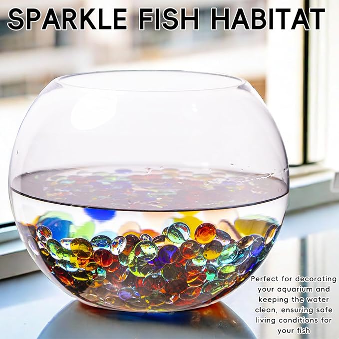 1 LB Mix Color Glass Beads, Mini Flat Glass Marbles~150PCS - Image 4