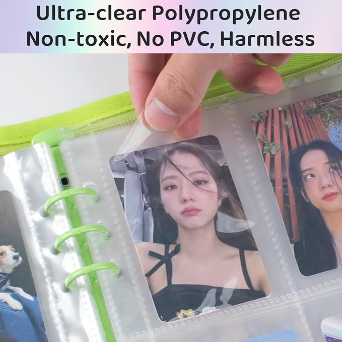 A5 Photocard Binder with 25 Pake 4-Pocket Pages, 6 Ring Photocard Holder - Image 5