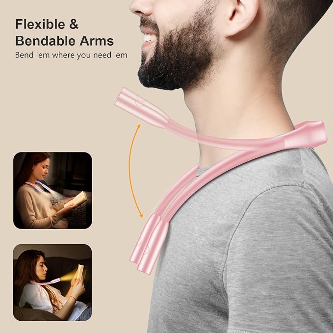 Gritin Book Light, Eye Caring 3 Colors & Dimmable Brightness Reading Light | - Image 4