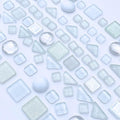 LITMIND 1.1 LB White Irregular Glass Mosaic Tiles by LITMIND