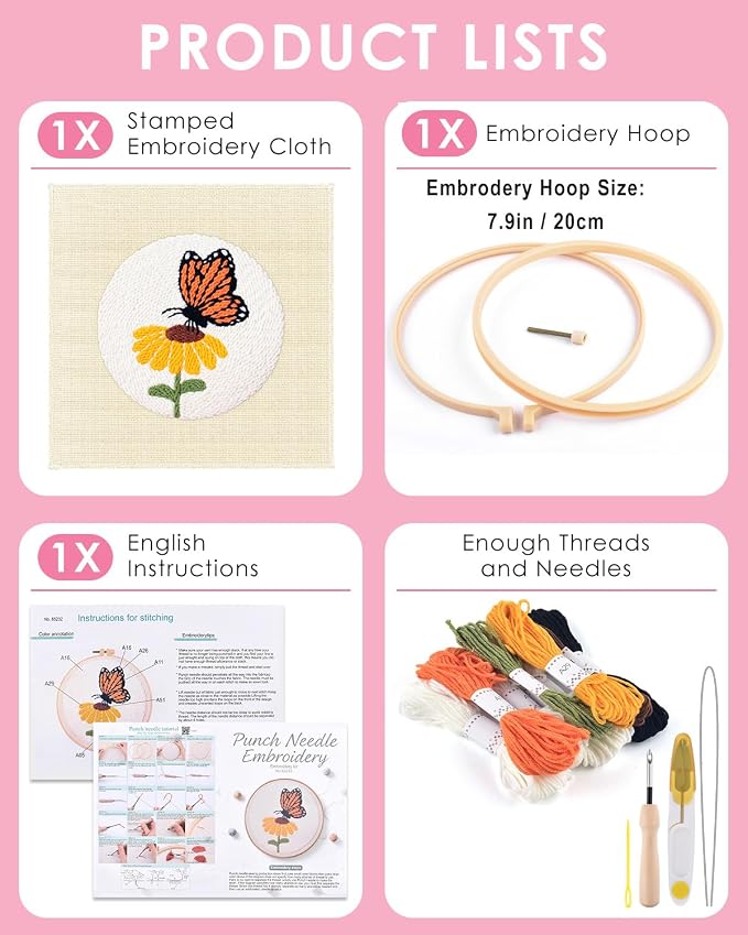 TINDTOP Punch Needle Kits, DIY Punch Embroidery Kits - Image 2
