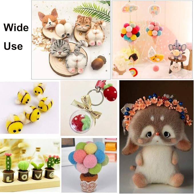 Mayboos Needle Felting Starter Kit, Wool Roving 40 Colors Set | 3g per Color - Image 7