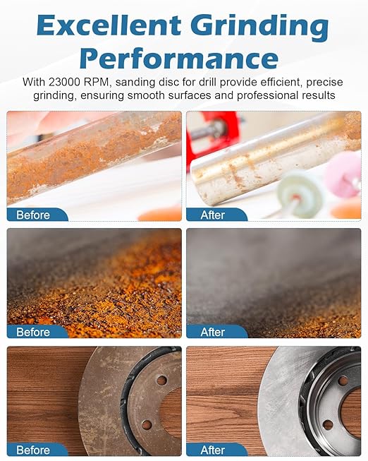 3" 80 Grit Die Grinder Sanding Disc, 30 Pack Abrasive Wheels & Discs Aluminum Oxide Coated Cut Grinding Disc Set, for Surface Preparation/Conditioning.