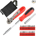24 in 1 Multi-Bit Ratcheting Screwdriver, Magnetic Interchangeable Ratchet Screwdriver with Changeable Bits（Phillips,Slotted,Hex,Square,Torx）for Home,Work,DIY.