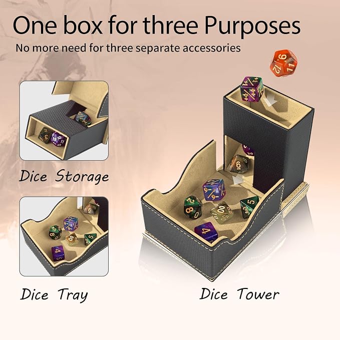Dice Tower and Tray, Foldable Portable Dice Rolling Tower, Dice Roller Accessory - Image 2