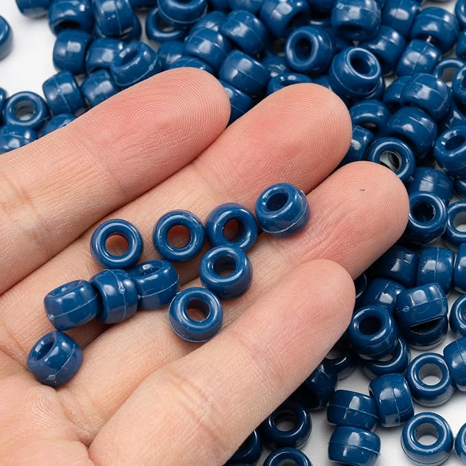 1000 Pcs Acrylic Pony Beads 6x9mm Bulk - Image 3