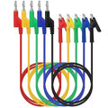 SWANLAKE 5-Piece Banana Plug to Alligator Clip Test Leads, 1000V 15A 3.5ft/1M Multimeter Electrical Alligator Clips, Flexible Copper Cable Banana Plug, Electrical Wires with Gator Clips