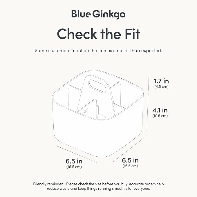 BLUE GINKGO Stackable Organizer Caddy, Made in Korea | Portable. Adjustable. - Image 3