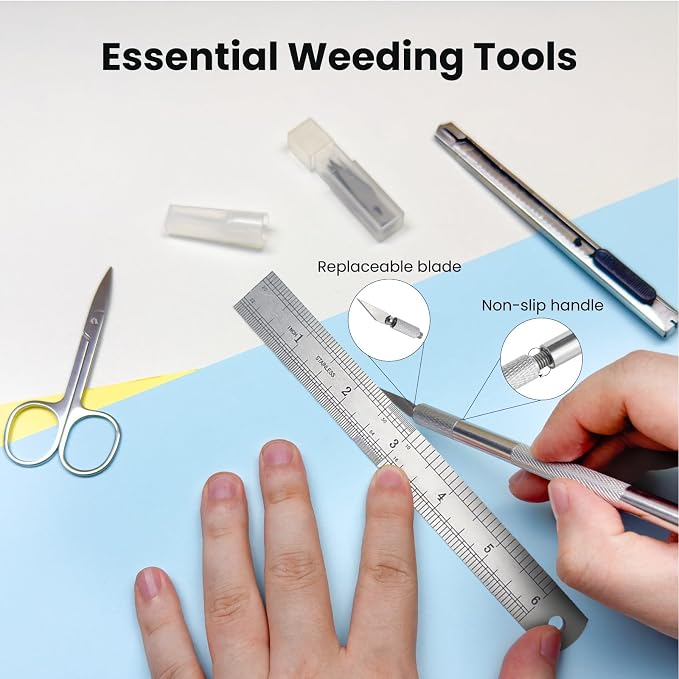 SHARKOOO 35 PCS Weeding Tools for Vinyl, Precision Craft Tools Set for Weeding - Image 3