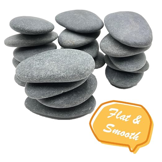 Lifetop 20PCS DIY Rocks 3"-4" Flat & Smooth - Image 2