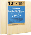 Falling in Art 2 Pack 13x19 Unfinished Birch Wood Panels Kit by FallinginArt