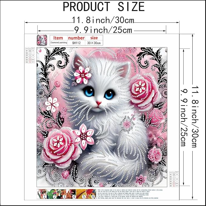 SHICERNHJ Animal Cat 5D Diamond Painting Kits - Image 5
