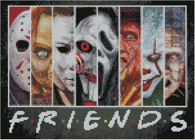 Halloween Cross Stitch Stamped Kits by Paintcolordiamondpainting