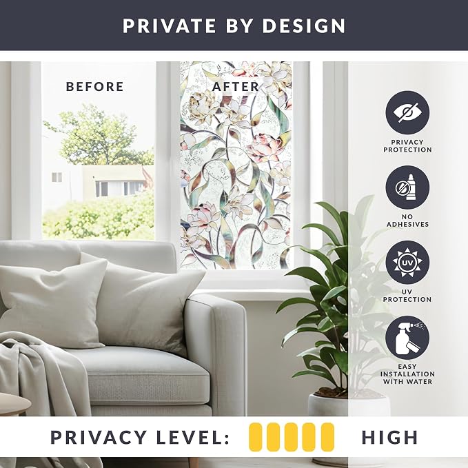 Begonia Window Privacy Film by Artscape - Image 3
