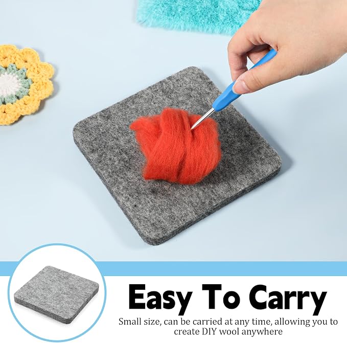 Aeaocvo Needle Felting Pad, 6×6 in Needle Felting Mat - Image 5