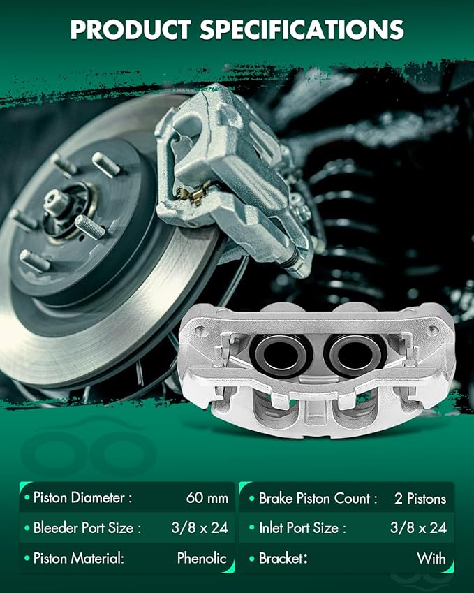 SCITOO 18B5487 18B5486 Front Left & Right Disc Brake Calipers Assembly w/Bracket For Ford For F-250 Super Duty 2013-2022,For Ford For F-350 Super Duty 2013-2022,For Ford For F-450 Super Duty 2013-2015