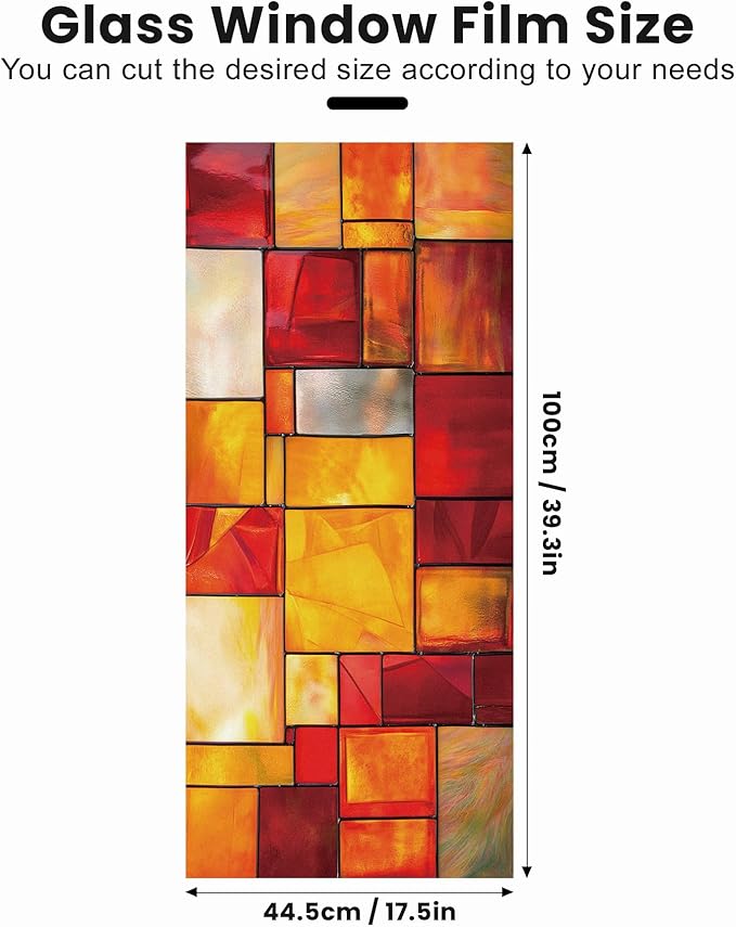 Stained Glass Window Privacy Film Static Cling - Image 2