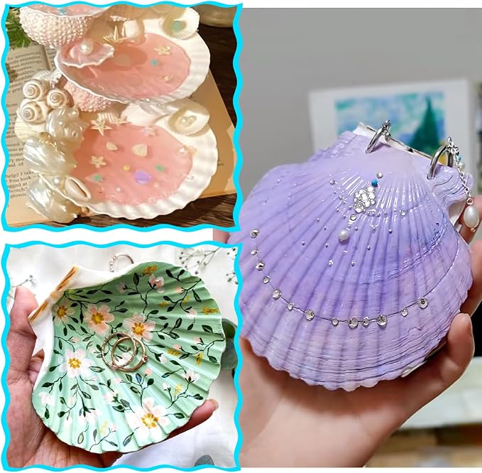 8 PCS Clam Shells for Crafts, Large Seashells for Crafts, Themed Party and Home - Image 4