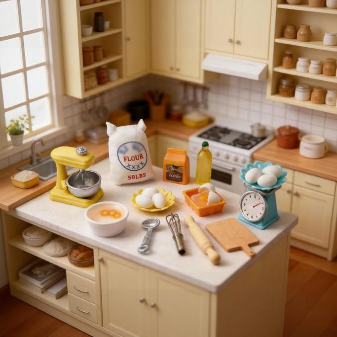 1:12 Scale Miniature Dollhouse Kitchen Baking Accessories - Image 4