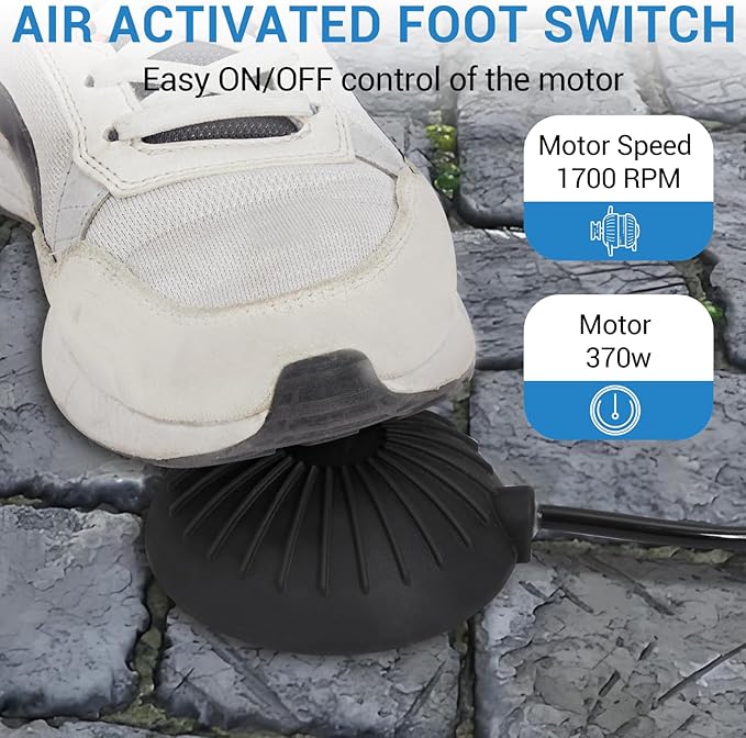 75Ft 3/8 Inch Electric Drain Cleaner Machine Auto Feed Drain Auger for 1 to 4 Inch Pipes Professional Sewer Snake with 4 Cutters Gloves Heavy Duty Clog Remover