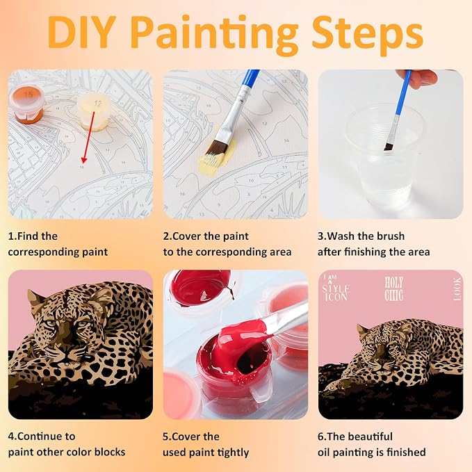 Mandun 3 Pack Paint by Numbers Kit - Image 9