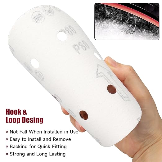 100 PCS 6 Inch Sanding Discs 180 Grit Hook and Loop Sandpaper, Round Orbital Sand Paper Discs for Sander