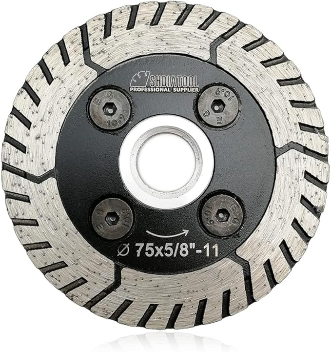 SHDIATOOL 3 Inch Granite Turbo Cutting Blades Two-in-One Design Cut Grind Sharpen Marble Concrete and Bricks