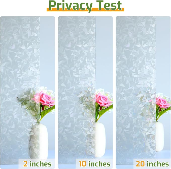 LUTE Rainbow Window Privacy Film, Stained Cling, 23.6" x 157.4" | 3D Decorative - Image 7