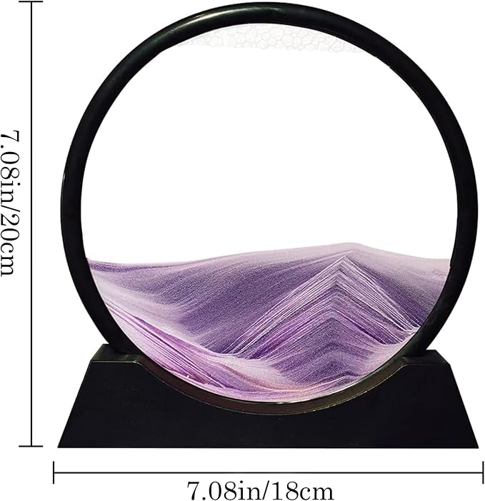 Aoderun Moving Sand Art Picture Round Glass 3D Deep Sea Sandscape in Motion - Image 4