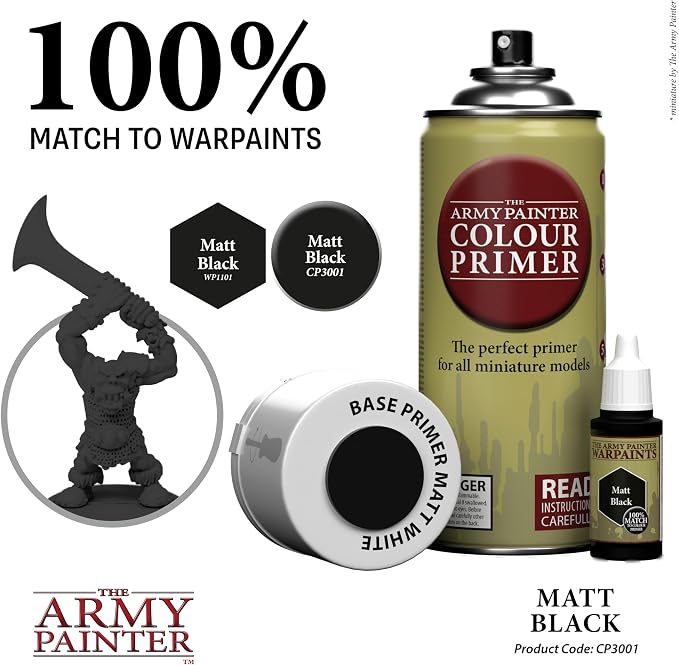 The Army Painter, Base Primer Matt Black, 400 mL Acrylic Spray Primer, Spray - Image 4