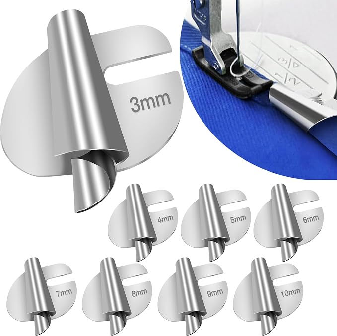 TOOVREN Sewing Rolled Hemmer Foot 8PCS Rolled Hem Presser Foot by TOOVREN
