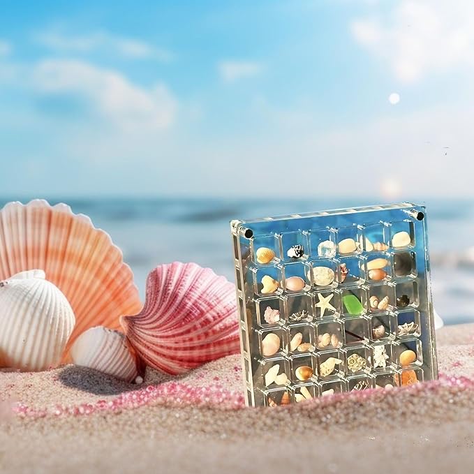 Artlunar 36 Grids Acrylic Display Box, Approx. 12 x 12 cm Clear Magnetic Shadow - Image 7