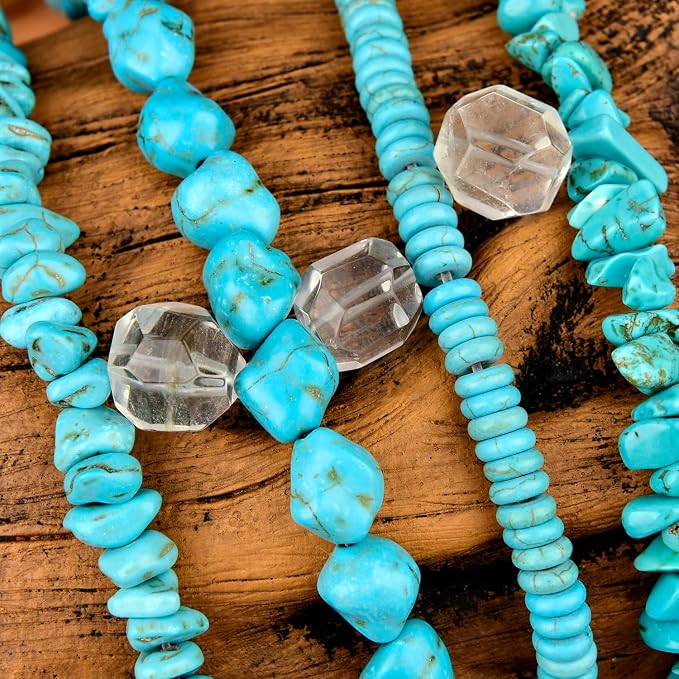Turquoise Beads Mix Assorted Style Stones Beads, Assortment by CutefoxPonyClayBeadsBulk