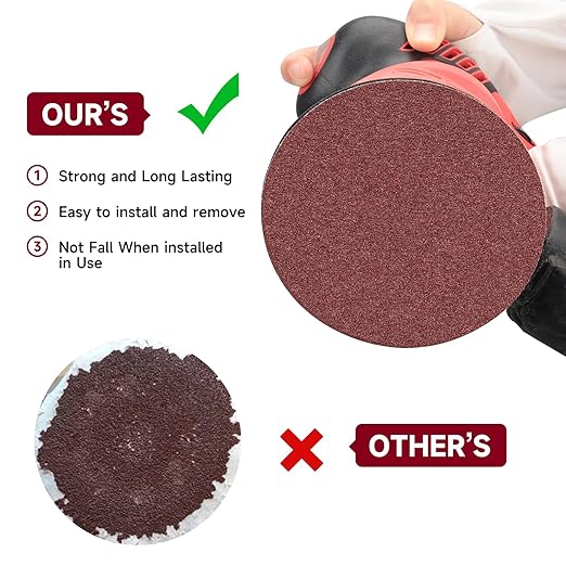 5 Inch 100 PCS Sanding Disc 320 Grit,Hook and Loop Sanding Discs for Random Orbital Sander