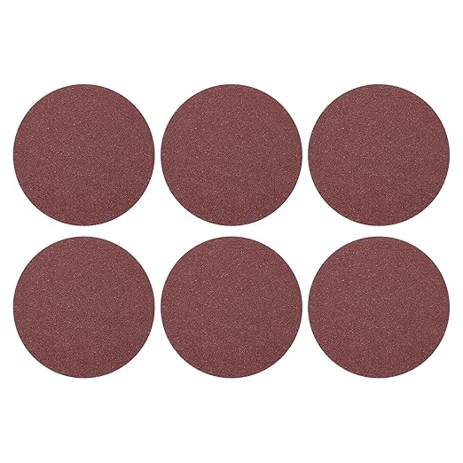 HARFINGTON 10 Pcs 6 Inch Sanding Disc 36 Grit Hook and Loop Sandpaper Random Orbital Sander Pads for Woodworking Automotive Metal Polishing