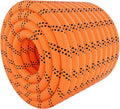 X XBEN Braided Polyester Arborist Rope 3/8 inch X 220ft, 48 Strands, 3430 LBS Breaking Strength Outdoor Rope, Arborist Rigging Rope for Rock Hiking Camping Swing Tree Rescue, Orange