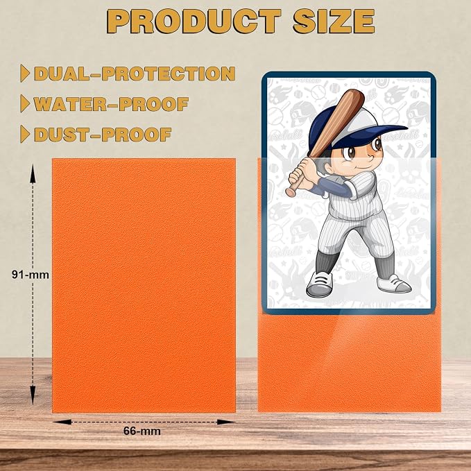 100 Count Matte Card Sleeves for Trading Cards, Standard Size Protective - Image 2