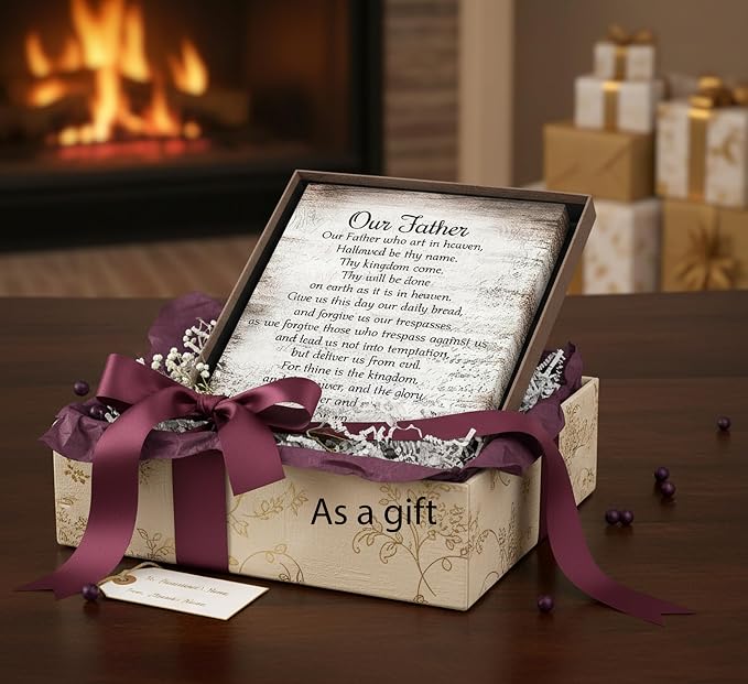 YOXORDQ Our Father Prayer Canvas Wall Art-Canvas Wrapping 12x16in | Christian - Image 6