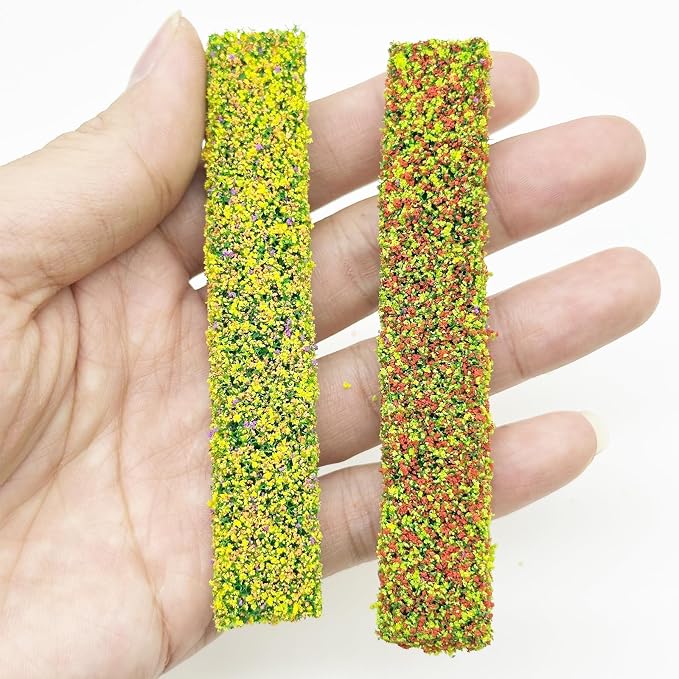 Woohome 7 Color Miniature Shrub Strips Static Grass Tuft Static Shrub - Image 5