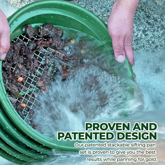 SE 13.25 Inch Wide Stackable Classifier Gold Prospecting Pan - Image 7