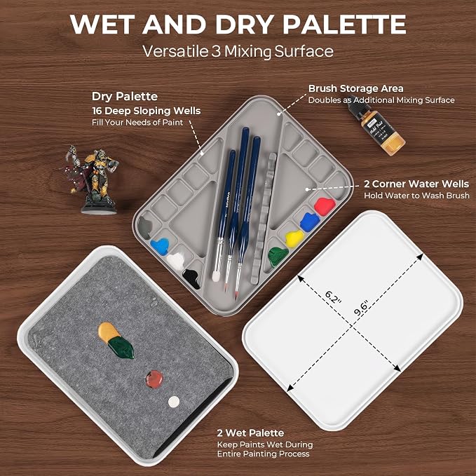 Nicpro Professional Miniature Painting Kit, - Image 6