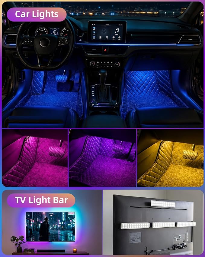 EZVALO 80 RGB Color Changing Under Cabinet Lighting Wireless, 1800mAh - Image 8