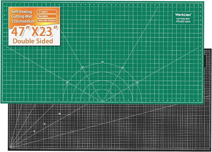WorkLion Large self healing cutting mat: 47''x23'' Double-Sided Craft Cutting by WORKLION