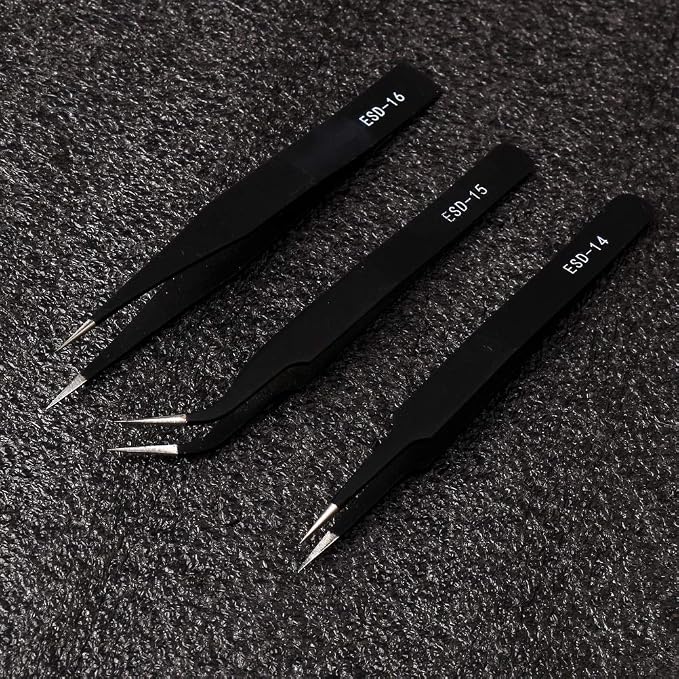 ZHIYE Precision ESD Anti-Static Tweezers, Jewelry-making, Laboratory Work - Image 6