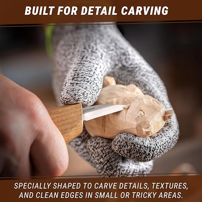 BeaverCraft Wood Carving Detail Knife C15 1.4" Whittling Knife - Image 3