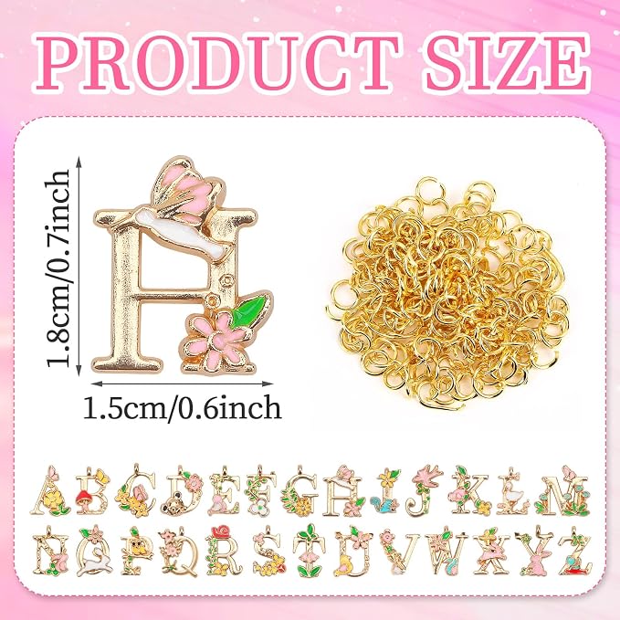 SANNIX 26Pcs Letter Charms, Initial Letter Charms - Image 3