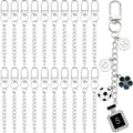 20pcs Silver Keychain Making Kit, Key Ring Swivel Snap Hook Chains, Alloy by Unknown