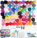 Lyksgir 70 Colors Needle Felting Kit, Wool Roving Set, Wool Felting Tool by Unknown